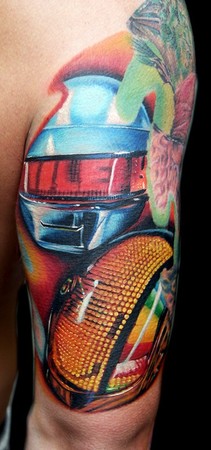 Tattoos - daft punk helmets